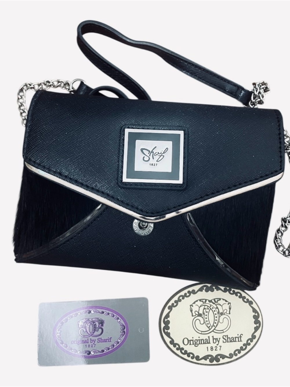 Sharif Black Crossbody Bag NWT